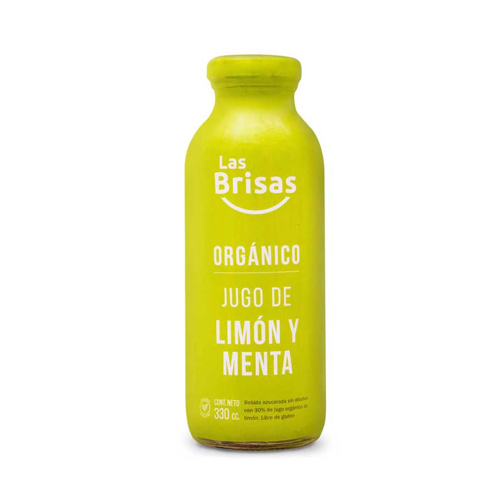 JUGO DE LIMÓN Y MENTA ORGÁNICO X 330 CC LAS BRISAS