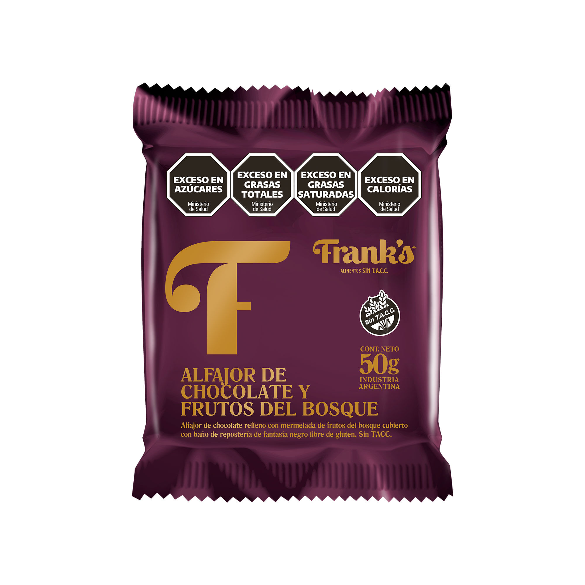 ALFAJOR FRANKS FRUTOS BOSQUE Y CHOCOLATE