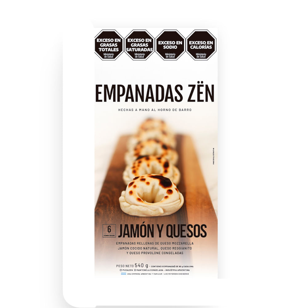 EMPANADAS DE JAMON Y QUESO X6 UNIDADES ZEN