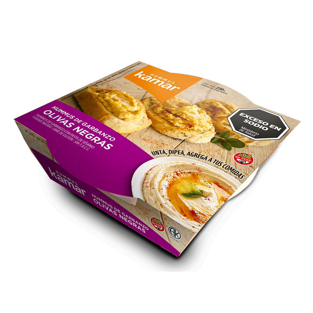 HUMMUS DE GARBANZO OLIVAS NEGRAS KAMAR