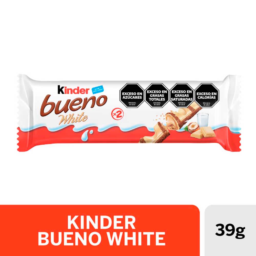 BARRA DE CHOCOLATE KINDER BUENO WHITE