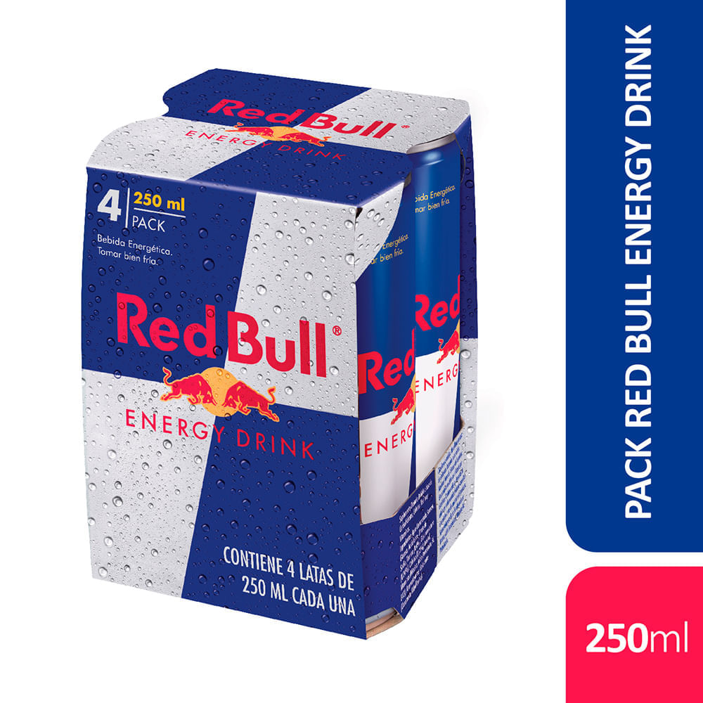 ENERGIZANTE RED BULL X 4 UNIDADES